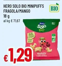 Famila HERO SOLO BIO MINIPUFFS FRAGOLA/MANGO offerta