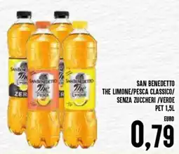 Al Discount San benedetto the limone/pesca classico/ senza zuccheri /verde pet offerta