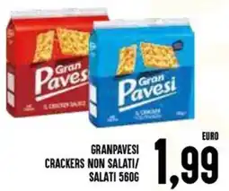 Al Discount Granpavesi crackers non salati/ salati offerta