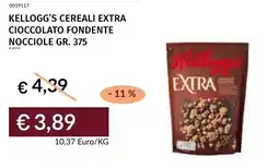 Prezzemolo e Vitale Kellogg's cereali extra cioccolato fondente nocciole offerta