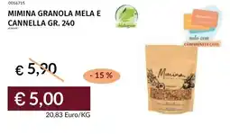 Prezzemolo e Vitale Mimina granola mela e cannella offerta