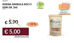Prezzemolo e Vitale Mimina granola noci e semi offerta