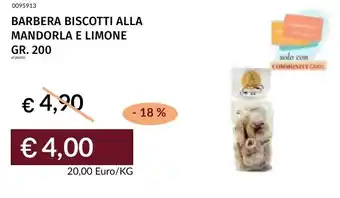 Prezzemolo e Vitale Barbera biscotti alla mandorla e limone offerta