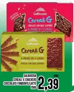 Al Discount Galbusera cereali g crackers cioccolato fondente/latte offerta