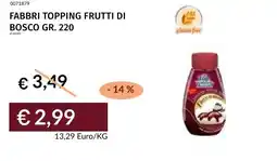 Prezzemolo e Vitale Fabbri topping frutti di bosco offerta