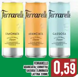 Al Discount Ferrarelle aranciata/ chinotto/ gassosa limonata lattina offerta