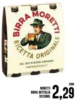 Al Discount Moretti birra bottiglia offerta