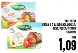 Al Discount Valfrutta succo a ce/albicocca/mela/ pera/pesca/vitamix offerta