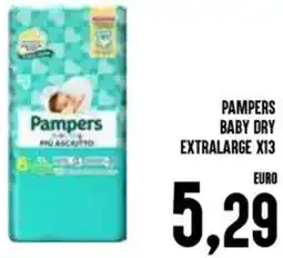 Al Discount Pampers baby dry extralarge x13 offerta