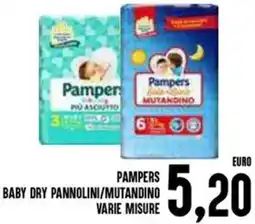 Al Discount Pampers baby dry pannolini/mutandino offerta