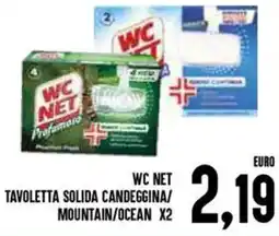 Al Discount Wc net tavoletta solida candeggina/ mountain/ocean x2 offerta