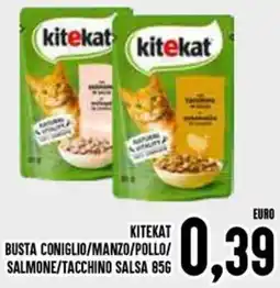 Al Discount Kitekat busta coniglio/manzo/pollo/ salmone/tacchino salsa offerta