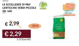 Prezzemolo e Vitale Le eccellenze di p&v lenticchie verdi piccole offerta