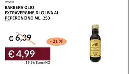 Prezzemolo e Vitale Barbera olio extravergine di oliva al peperoncino offerta