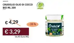 Prezzemolo e Vitale Crudolio olio di cocco bio offerta