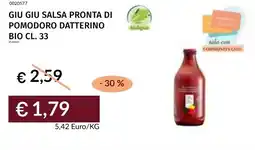 Prezzemolo e Vitale Giu giu salsa pronta di pomodoro datterino bio offerta