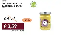 Prezzemolo e Vitale Alce nero pesto di carciofi bio offerta