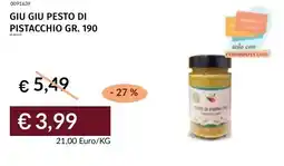 Prezzemolo e Vitale Giu giu pesto di pistacchio offerta