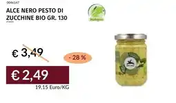 Prezzemolo e Vitale Alce nero pesto di zucchine bio offerta