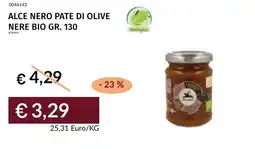 Prezzemolo e Vitale Alce nero pate di olive nere bio offerta