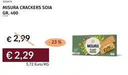Prezzemolo e Vitale Misura crackers soia offerta