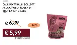Prezzemolo e Vitale Callipo taralli scaldati alla cipolla rossa di tropea igp offerta