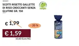 Prezzemolo e Vitale Scotti risette gallette di riso croccanti senza glutine offerta
