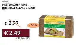 Prezzemolo e Vitale Mestemacher pane integrale segale offerta