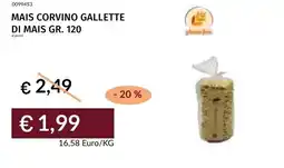 Prezzemolo e Vitale Mais corvino gallette di mais offerta