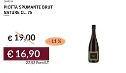 Prezzemolo e Vitale Piotta spumante brut nature offerta