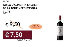 Prezzemolo e Vitale Tasca d'almerita sallier de la tour nero d'avola offerta