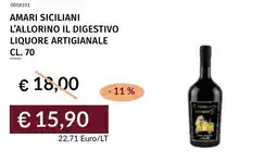 Prezzemolo e Vitale Amari siciliani l'allorino il digestivo liquore artigianale offerta