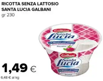 Tigre Ricotta senza lattosio santa lucia GALBANI offerta