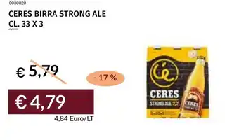 Prezzemolo e Vitale Ceres birra strong ale offerta