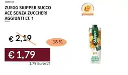 Prezzemolo e Vitale Zuegg skipper succo ace senza zuccheri aggiunti offerta