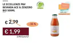 Prezzemolo e Vitale Le eccellenze p&v bevanda ace & zenzero bio offerta