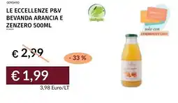 Prezzemolo e Vitale Le eccellenze p&v bevanda arancia e zenzero offerta