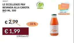 Prezzemolo e Vitale Le eccellenze p&v bevanda alla carota bio offerta