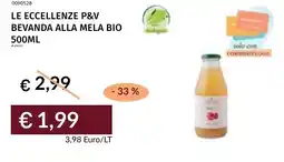 Prezzemolo e Vitale Le eccellenze p&v bevanda alla mela bio offerta