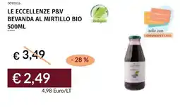Prezzemolo e Vitale Le eccellenze p&v bevanda al mirtillo bio offerta