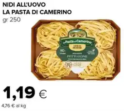 Tigre Nidi all'uovo la pasta di camerino offerta
