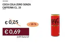 Prezzemolo e Vitale Coca cola zero senza caffeina offerta