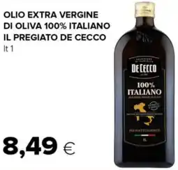 Tigre Olio extra vergine di oliva 100% italiano il pregiato DE CECCO offerta