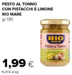 Tigre Pesto al tonno con pistacchi e limone RIO MARE offerta