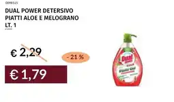 Prezzemolo e Vitale Dual power detersivo piatti aloe e melograno offerta