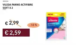 Prezzemolo e Vitale Vileda panno actifibre soft x 2 offerta