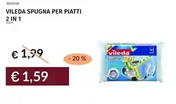 Prezzemolo e Vitale Vileda spugna per piatti 2 in 1 offerta