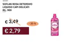 Prezzemolo e Vitale Soflan rosa detersivo liquido capi delicati offerta