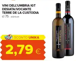 Tigre Vini dell'umbria igt desiata/vocante terre de la custodia offerta
