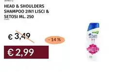 Prezzemolo e Vitale Head & shoulders shampoo 2in1 lisci & setosi offerta
